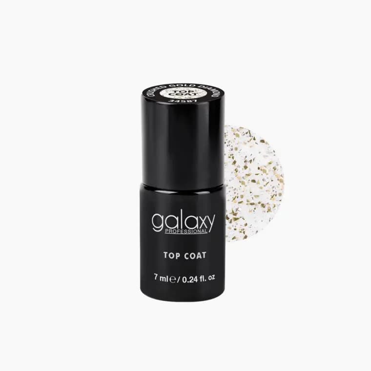 Top Coat No Cleanse UV/LED - Crushed Gold Diamond